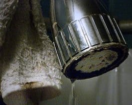 Mineral Build-Up clogged showerhead